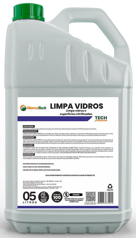 MERCOTECH LIMPA VIDRO